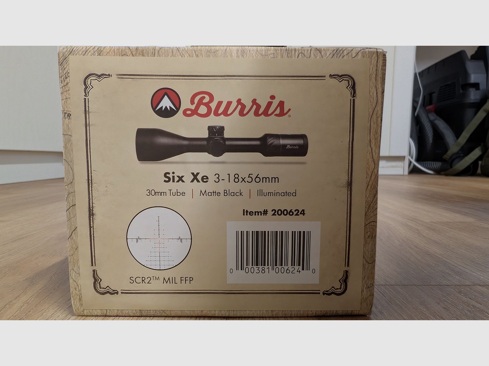 Burris Six XE 3-18x56 SCR2 Mil FFP, riflescope, like new