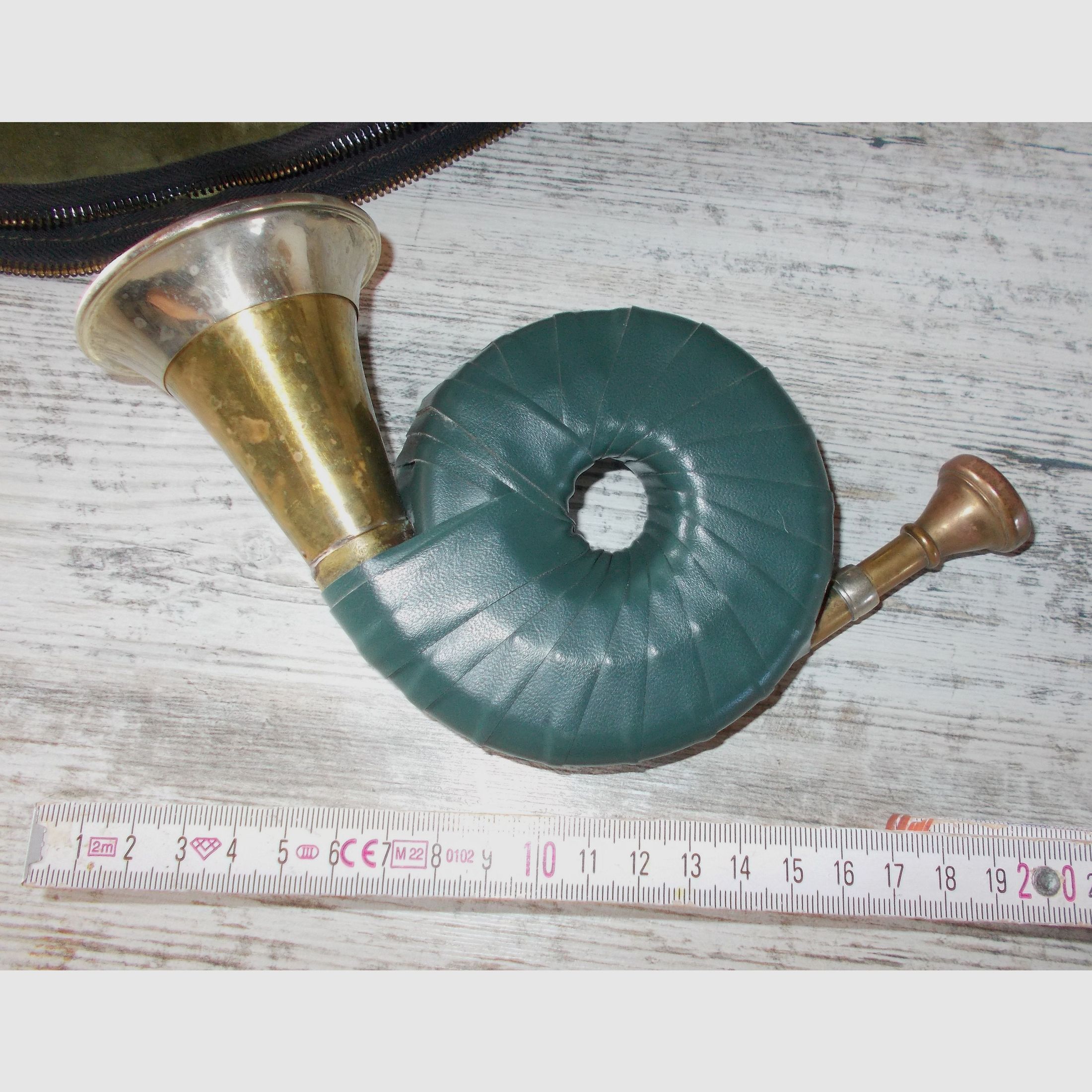 3x Jagdhorn Taschenjagdhorn Fürst Pless ALT aus Nachlass