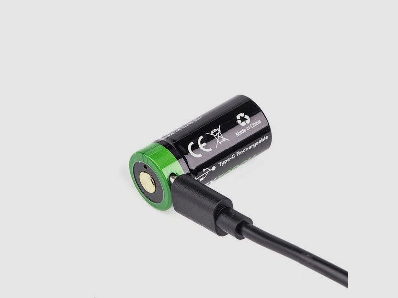 NEXTORCH DC20061 16340 Batterie USB-C – 3,6 V 800 mAh pour TA20 & TA21