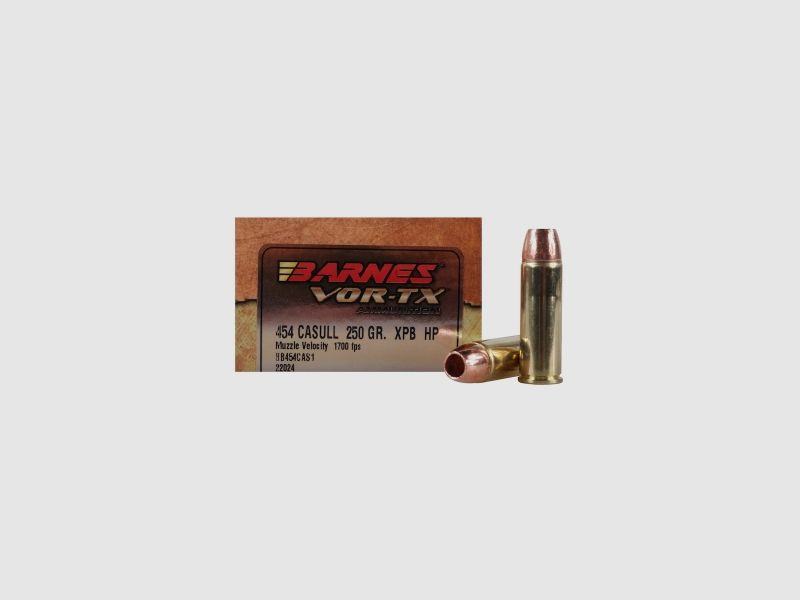 Barnes VOR-TX .454 Casull 250GR XPB Hollow Point 20 cartouches