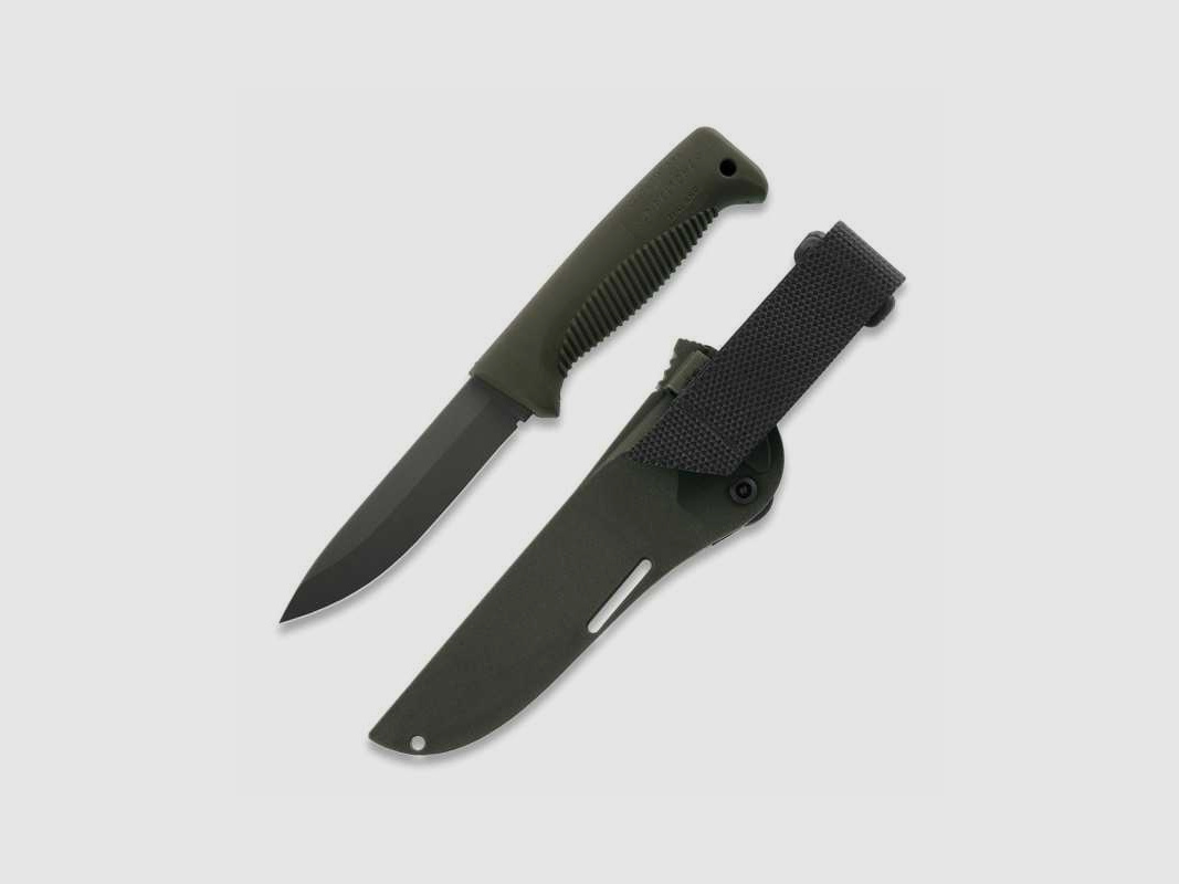 Peltonen Knives M07 Ranger Puukko Sissipuukko FJP141 Cerakote OD Beschichtung Kunststoffscheide grün OD