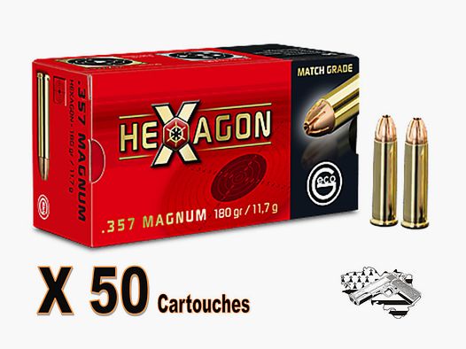 GECO cal.357 Magnum HEXAGON 180 grs par 50
