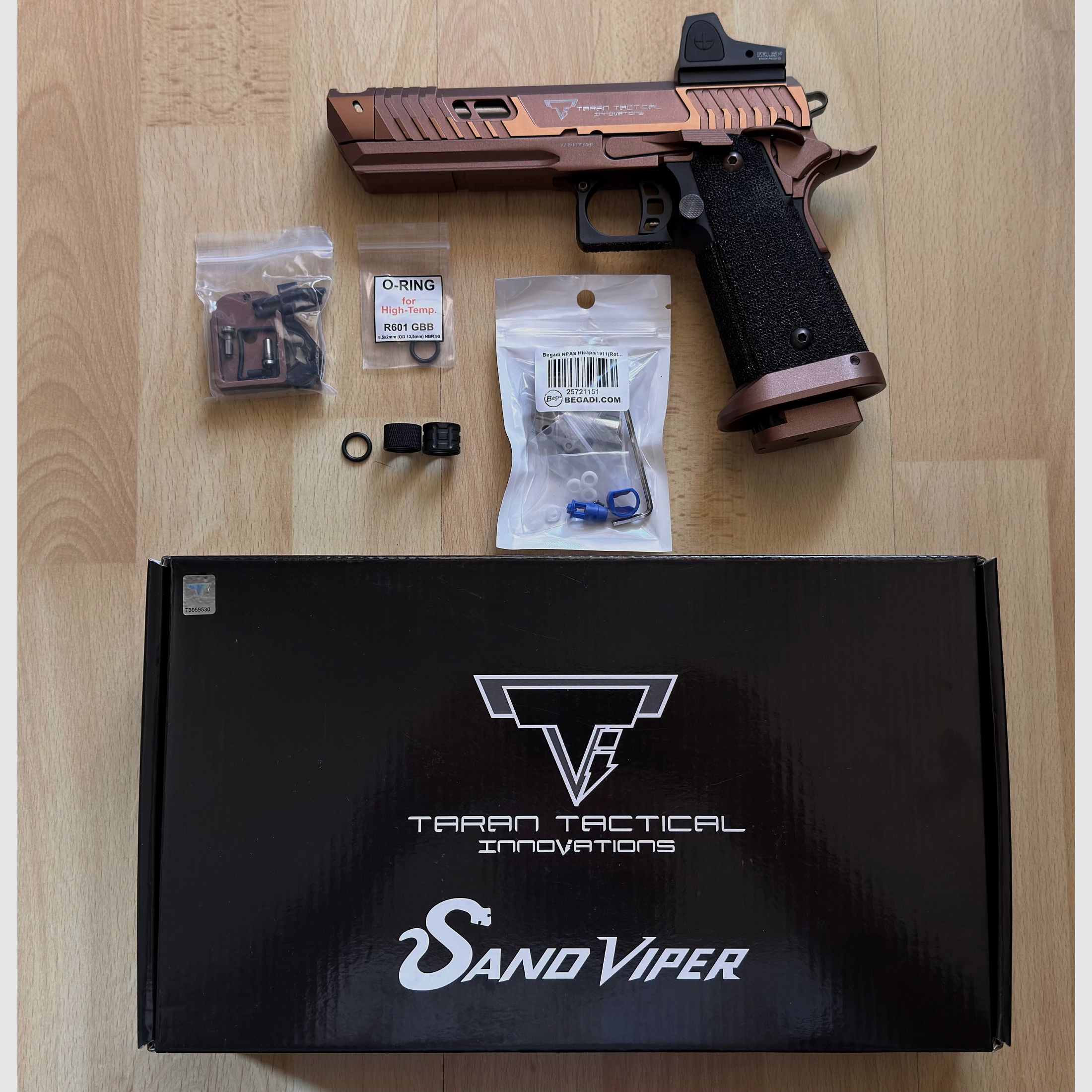 Army Armament TTI Sand Viper (R601) HiCapa GBB „CNC Begadi Upgrade Version“