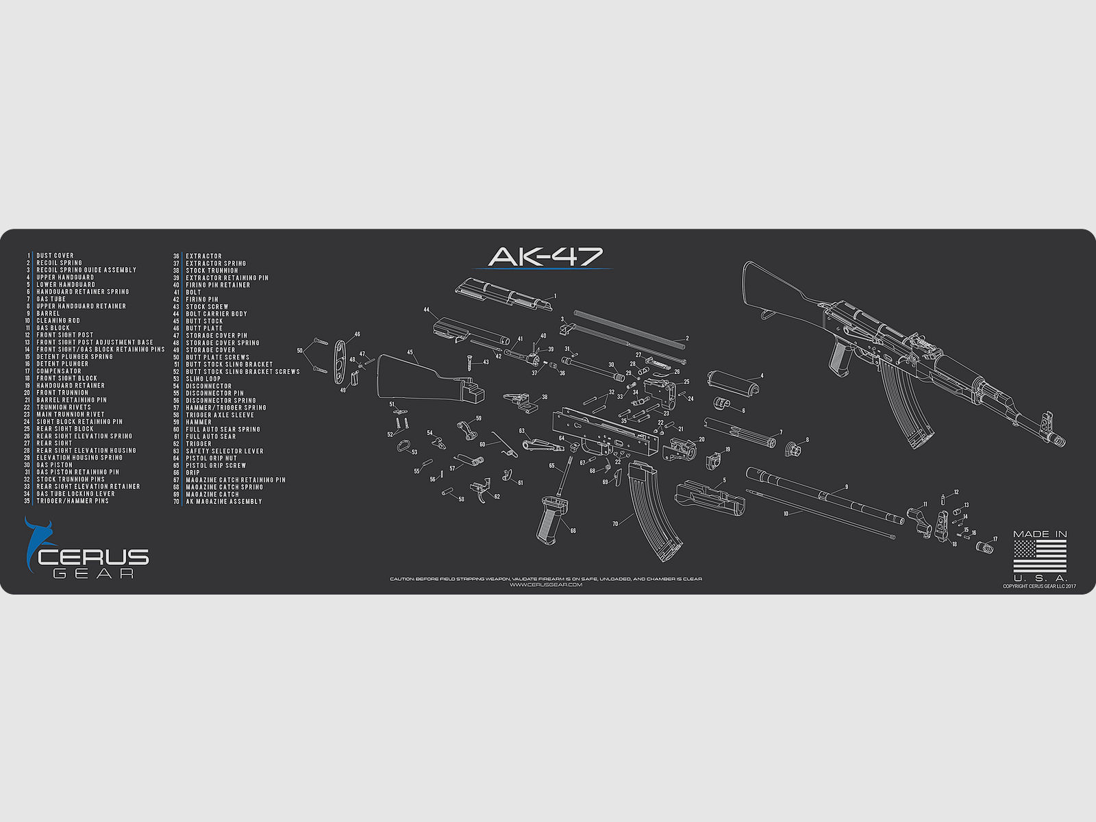 Cerus Gear – Tapis de nettoyage – AK47