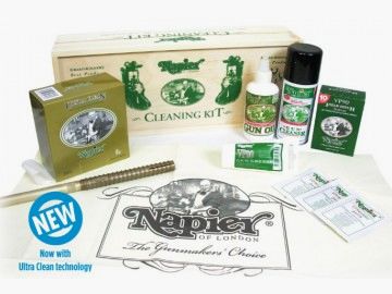 Napier Holzbox Flinten Pflege Set