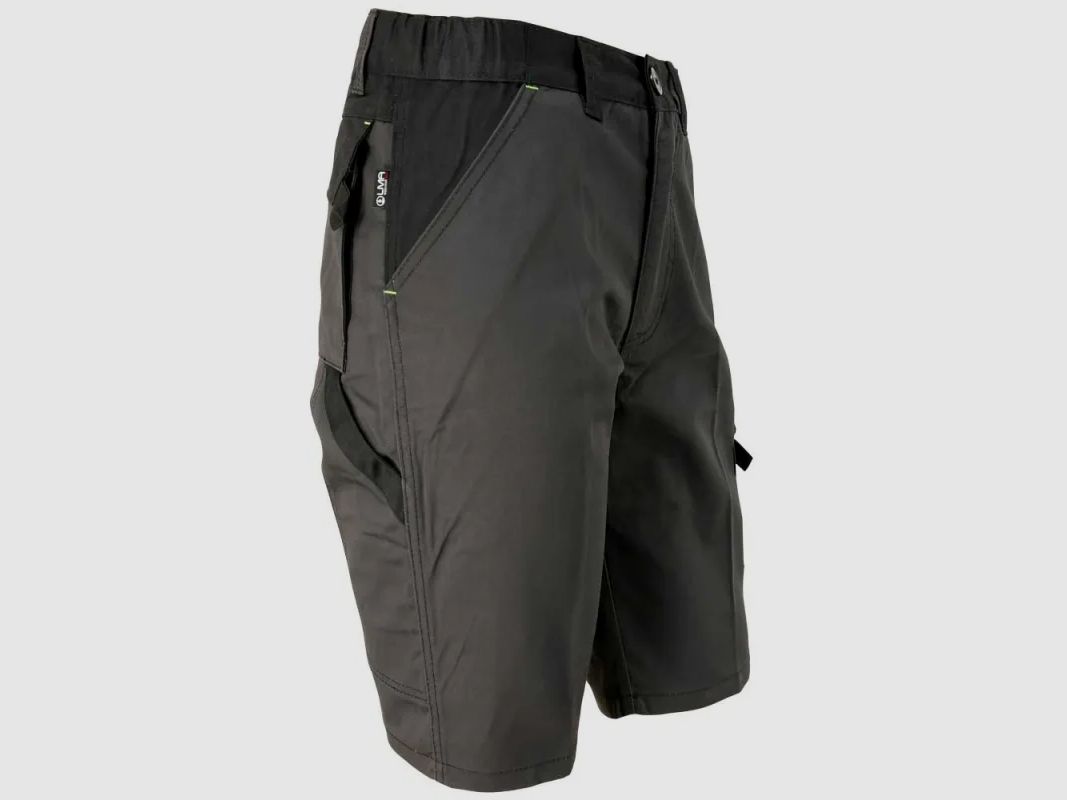 Pantaloni da lavoro corti 4 tasche poliestere cotone grigio nero 38 a 52, immagine 6 di 15