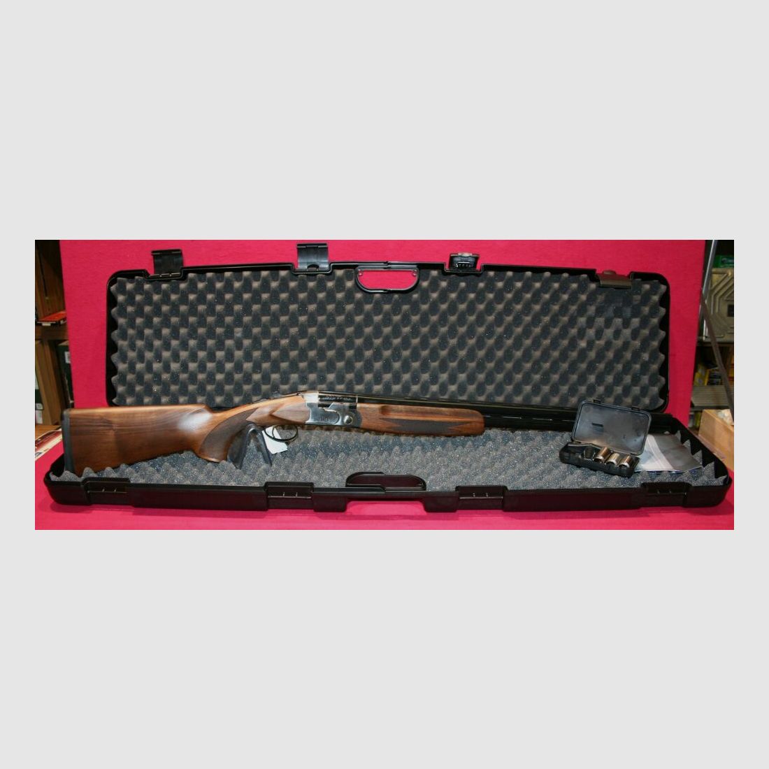 Brenner double-barrel shotgun silver