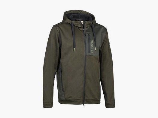 Percussion felpa con cappuccio e zip khaki XL