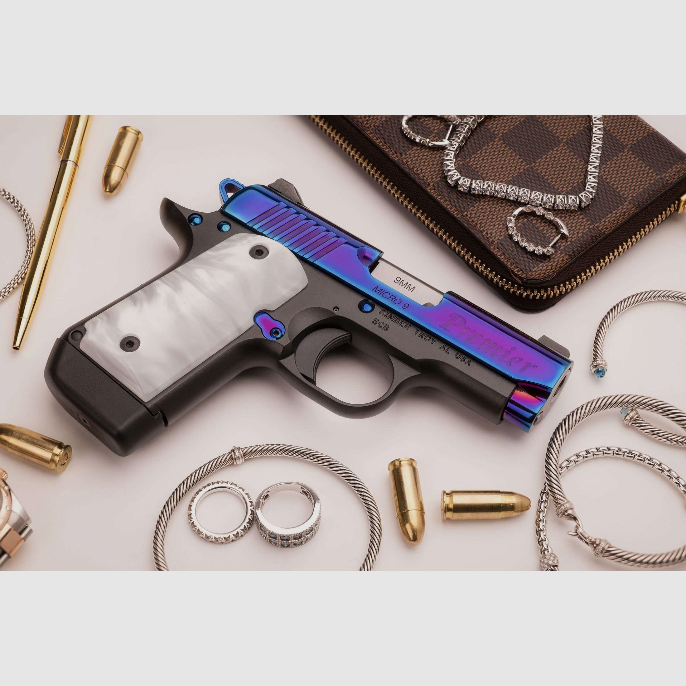 Kimber Pistola Micro 9 Blue Rainbow Cal.9×19, immagine 3 di 3