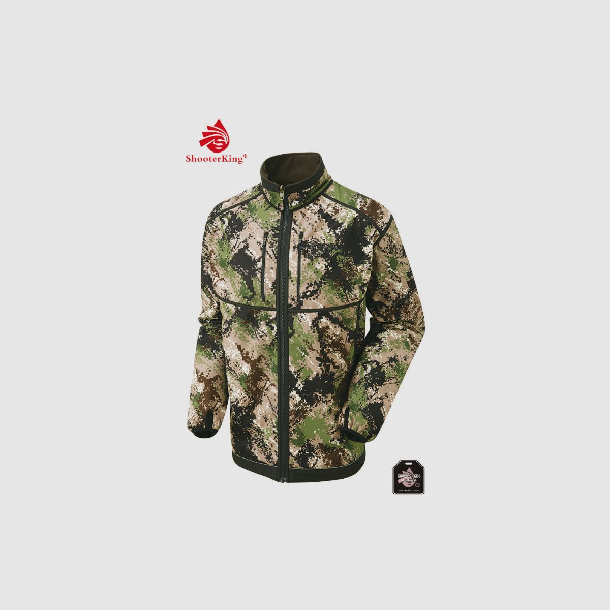 SHOOTERKING Digitex Softshell 2 in 1 Wendejacke Grün Braun