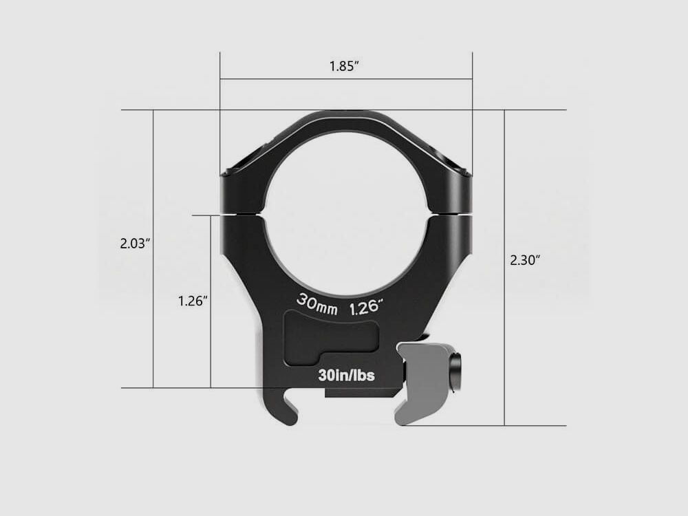Zestaw 2 pierścieni Arken Optics Halo Ti Picatinny Medium 30mm Ref HRT-30126, zdjęcie 1 z 4