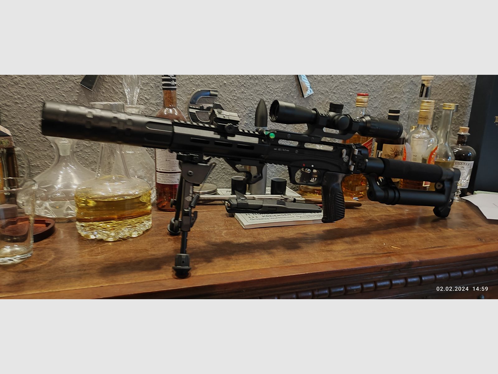 Edgun Leshiy mit viel Zubehör im Ar15-Stil. Mit Restgarantie.