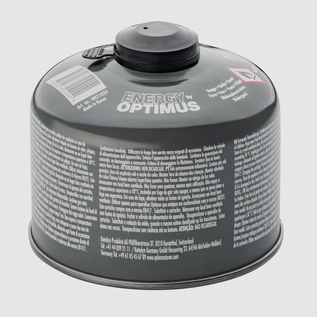 Optimus Gas 230g 4-Season dark grey