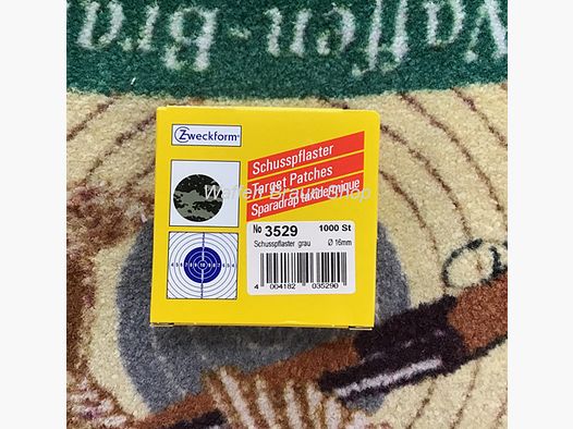 Formular opatrunków strzałowych Szary 16mm Samoprzylepny, w opakowaniu dozującym z około 1.000 sztuk. Przełomowy.