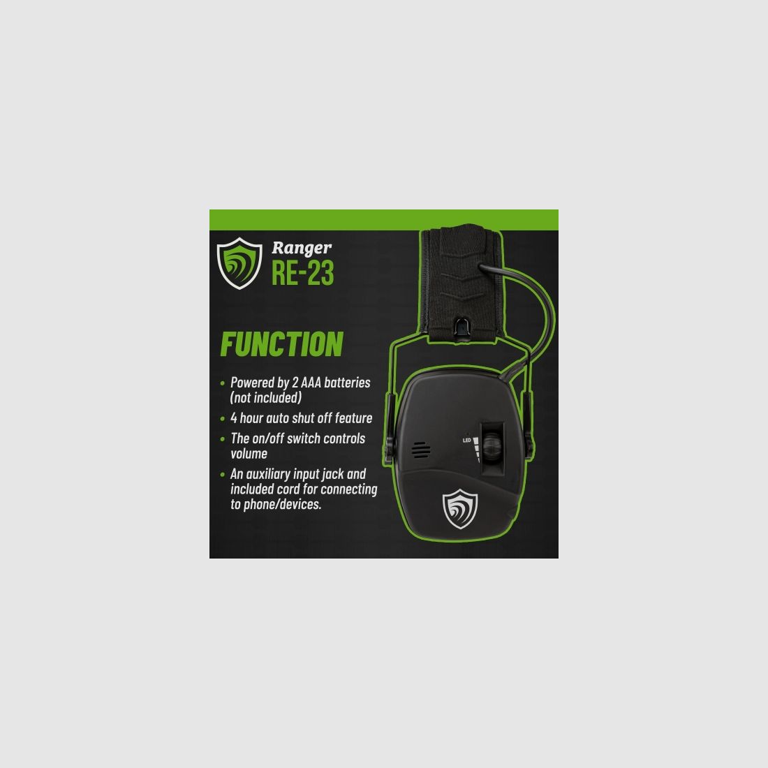 Otis hearing protection active, black