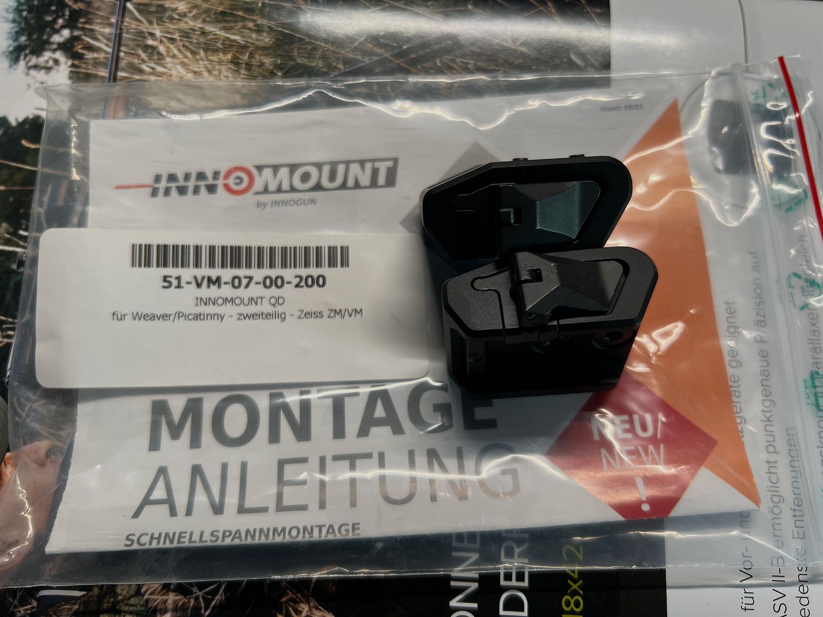 INNOMOUNT QD for Weaver/Picatinny - two-part - Zeiss ZM/VM