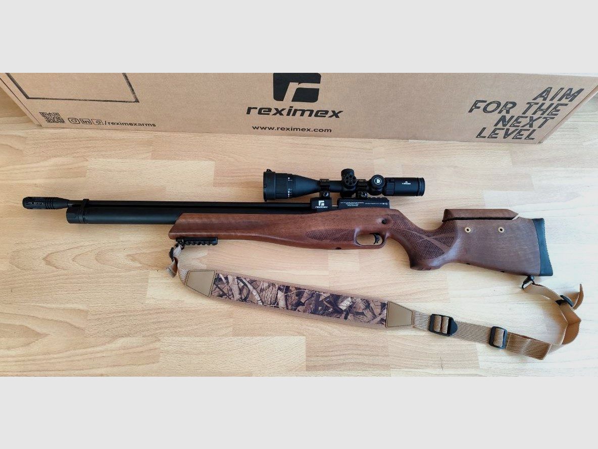 Reximex Daystar in 4,5mm mit Zielfernrohr, Zweibein, Tragegurt, zwei Magazinen und Exportkit