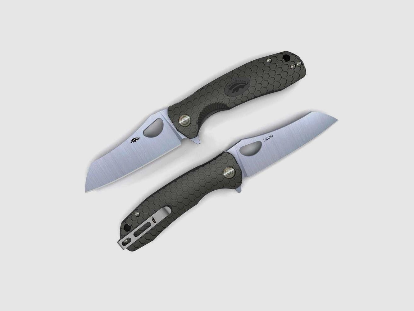Honey Badger Wharncliffe 14C28N Medium Black Taschenmesser