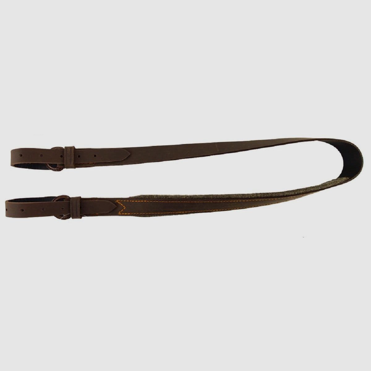 AKAH Gewehrriemen Pull-up Leder mit Wollfilz 3,5 cm