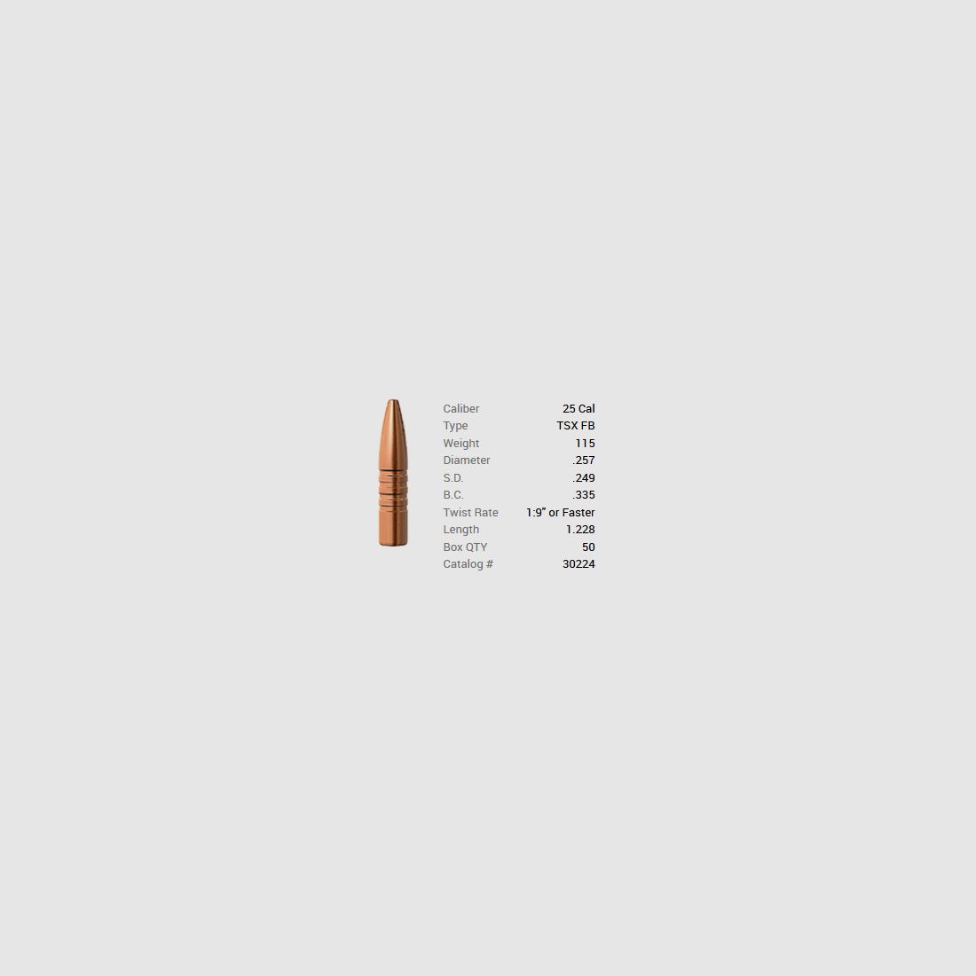 Barnes Geschoss .25/.257 115GR TSX FB 50 Stück