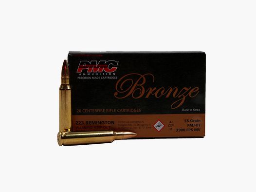 PMC Bronze FMJ BT 55grs .223 Remington 20 Schuss