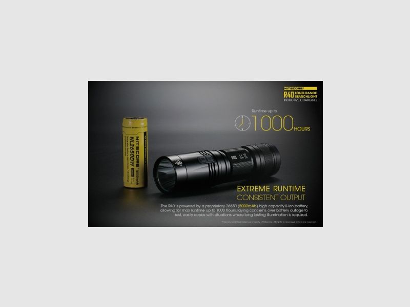 Latarka Nitecore R40 ze Stacją Ładowania 1000 Lumenów, zdjęcie 14 z 30