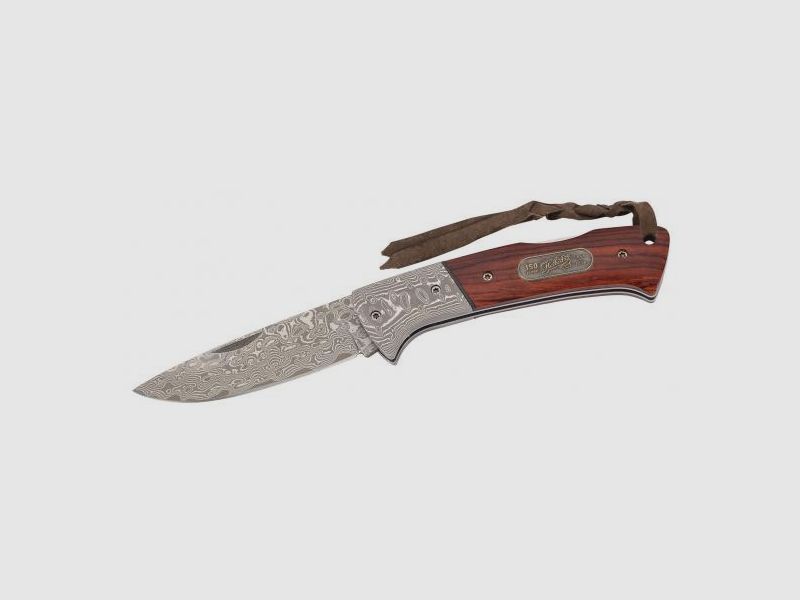 Nóż kieszonkowy Herbertz z okazji rocznicy z damasceńskimi okładzinami Cocobolo