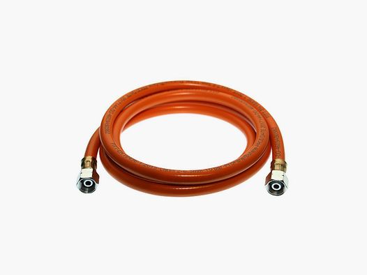 Tuyau de gaz propane de 1,5 m – filetage à gauche de 1/4 pouce aux deux extrémités, clé de 17 mm