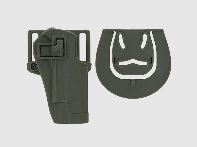Quick-Draw Pistol Holster with Locking Mechanism for 1911 - Olive