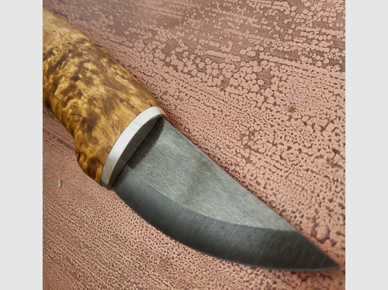Roselli Grandfather Knife, Wootz Klinge, Silber Ferullen