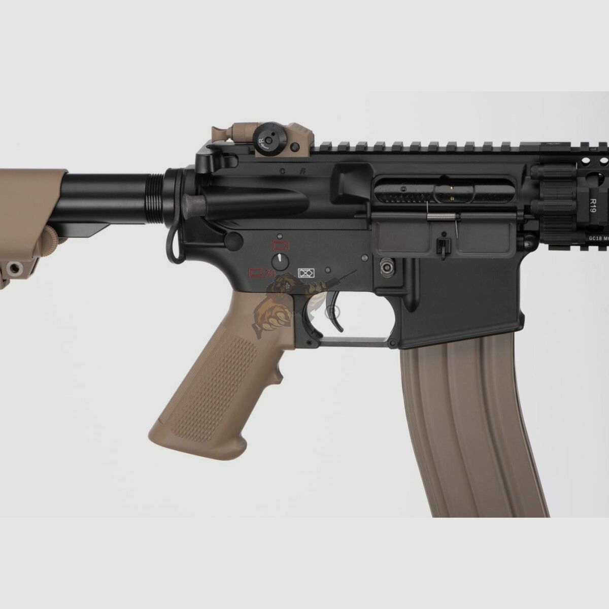 G&G GC18 MOD1 with ETU in Black/Tan Airsoft S-AEG free from 18, image 3 of 5