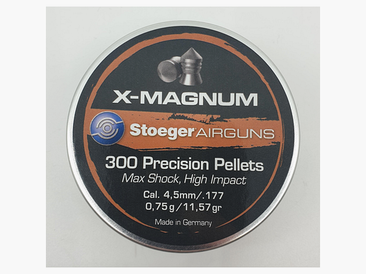 Stoeger X-Magnum, testa appuntita, 0,75g, 4,5 mm, 300 pz.