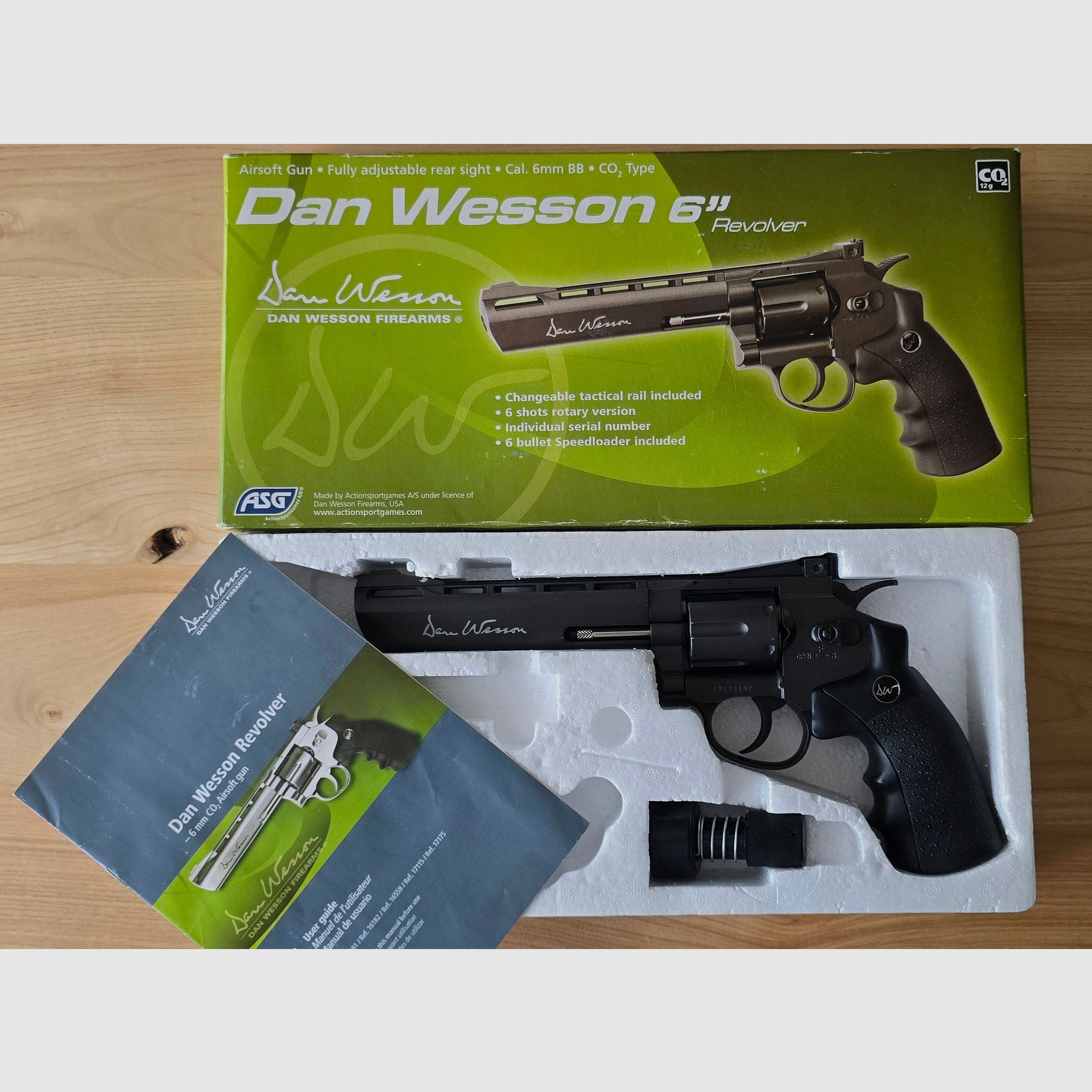 Softair Dan Wesson 6" w.Neu 1x benutzt in OVP