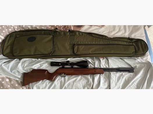 HW 97 5,5 + Zielfernrohr HAWKE + Futteral Frankonia für 2 Gewehre