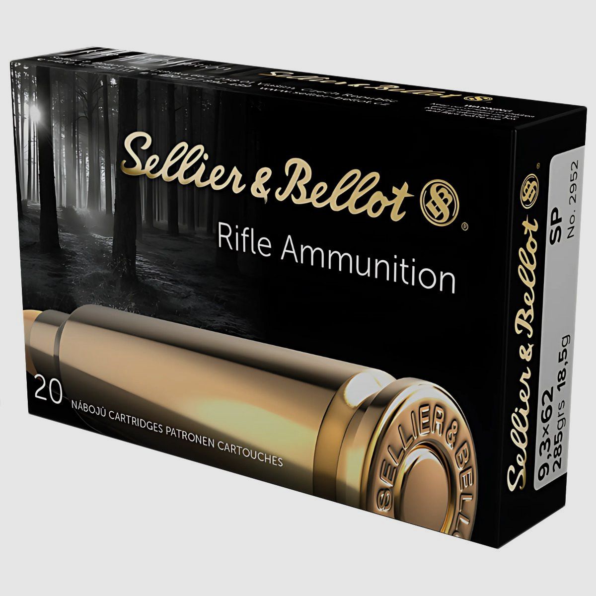 9,3x62 Sellier & Bellot SP 286gr/18,5g (V332052), afbeelding 1 van 2