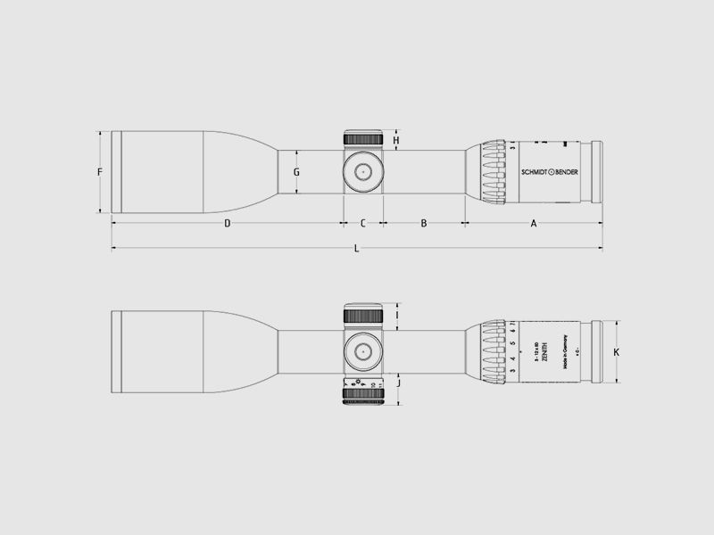 Schmidt & Bender mira telescópica 3-12x50 Zenith LM FD7 ASV H FFP caza 674-811-707-30-05
