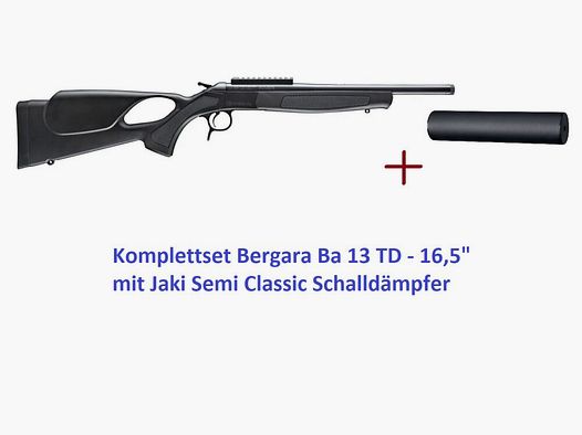 Bergara Komplettset BA 13 TD 16,5" TH .308 Win. Schwarz mit Jaki Schalldämpfer