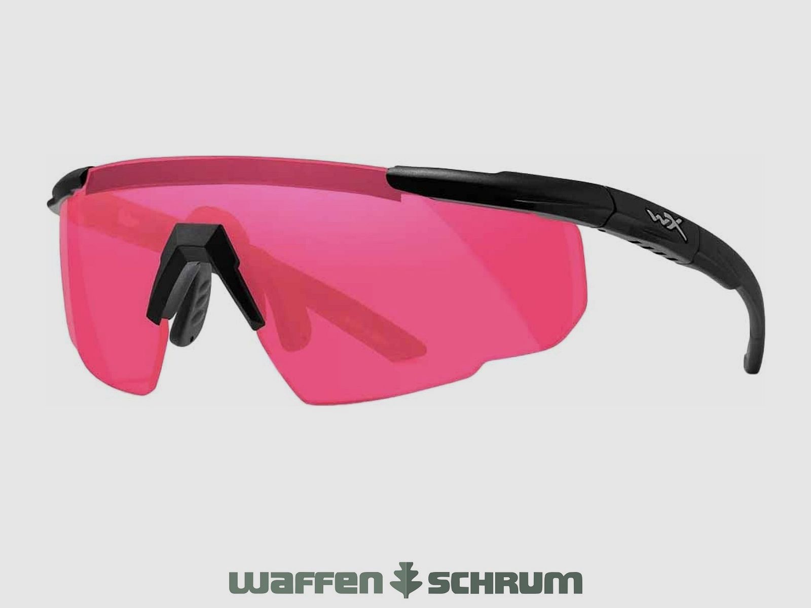 Wiley X Shooting Glasses Saber Advanced Lens: magenta, Frame: matte black