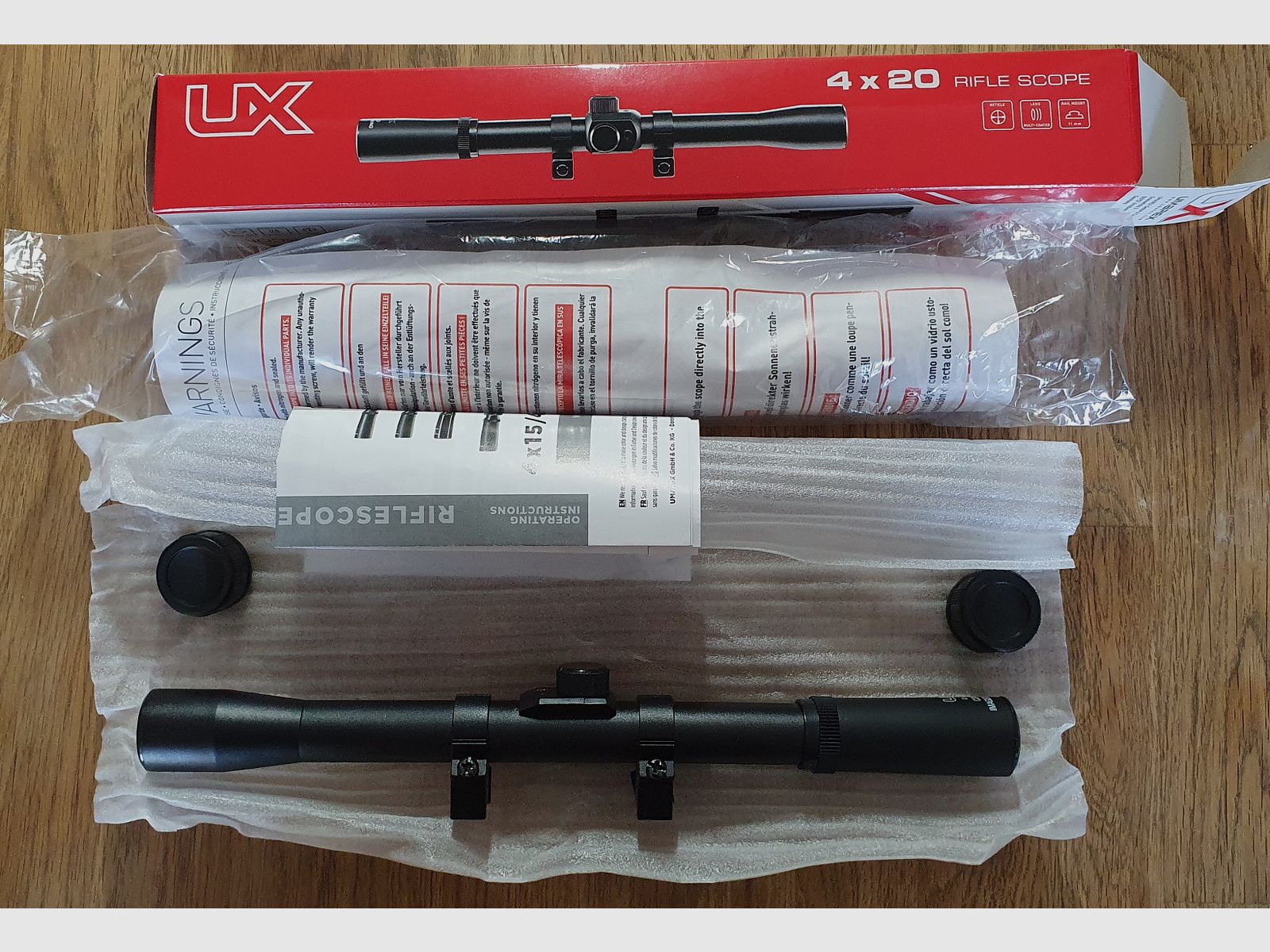 Telescopio Umarex 4x20 con reticolo Duplex 8