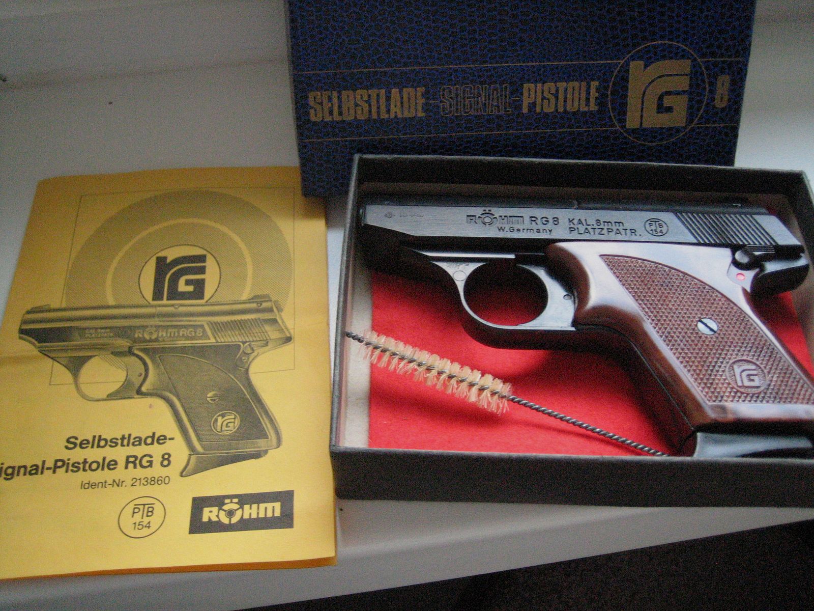 Röhm RG 8 – PTB 154 (alte PTB) – frühe Fertigung – Sammlerstück mit OVP
