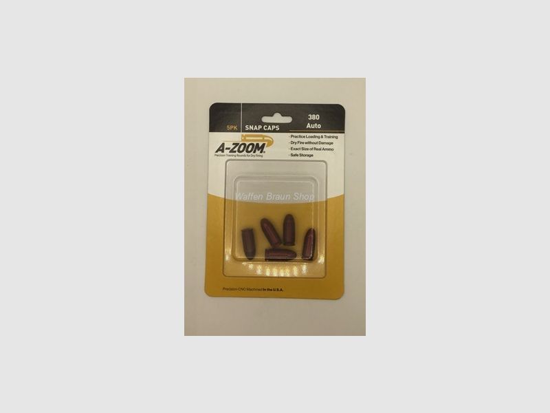 A-ZOOM 15113 EXERZIER-/PUFFER- .380 AUTO 5ER PACK