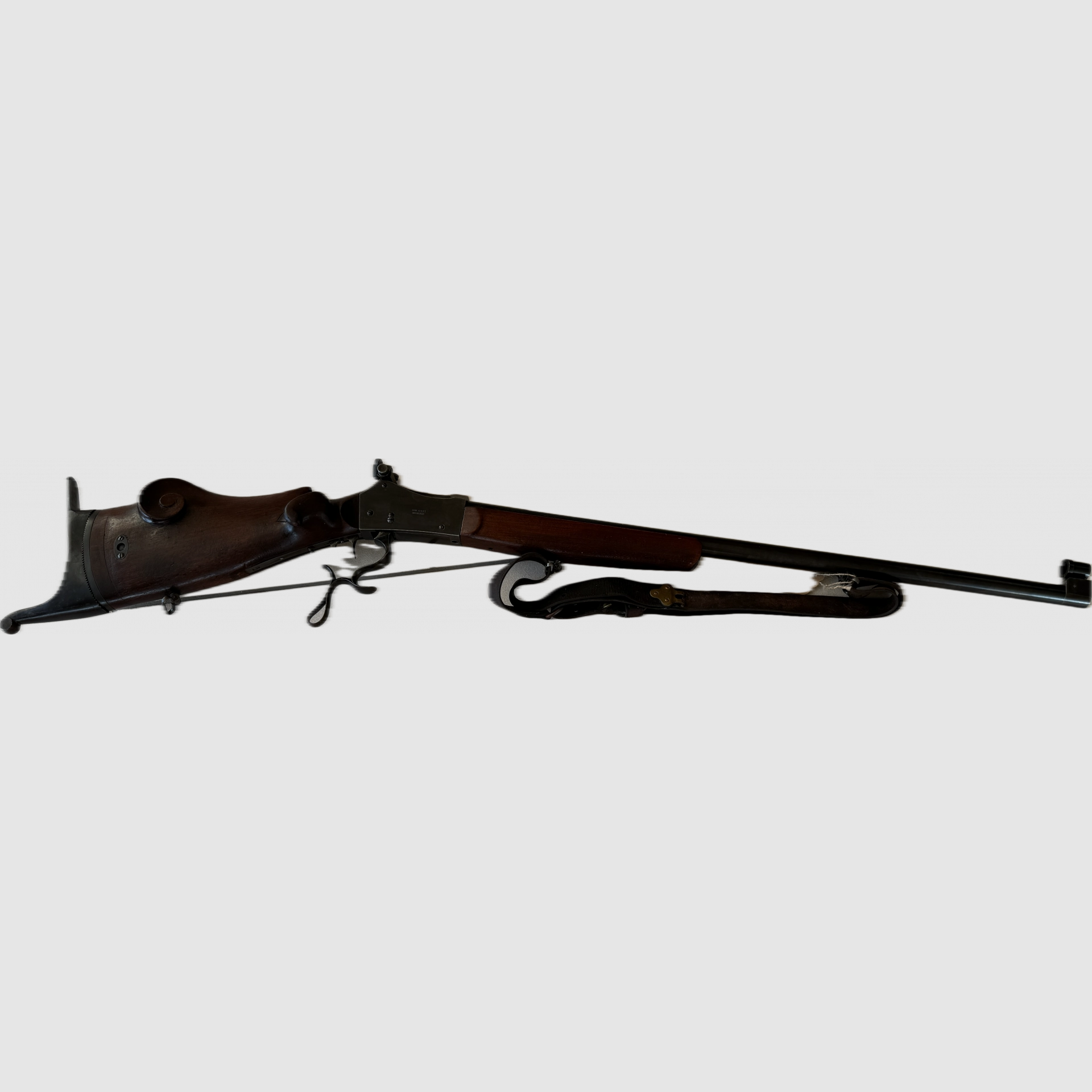 Zwitserse schijfgeweer JoH. Gysi Interlaken in het kaliber .22 LR met valbloksluiting, afbeelding 4 van 6