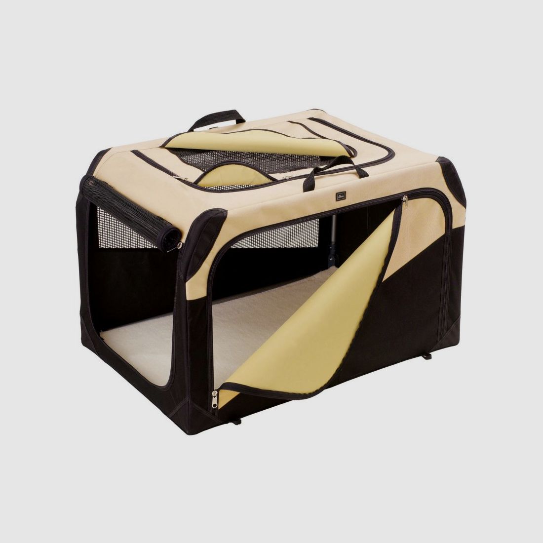 Hunter Faltbare Hundebox Beige/Schwarz M