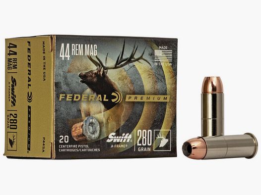 Federal Premium Swift A-Frame .44 Rem. Mag. 280GR JHP 20 cartouches