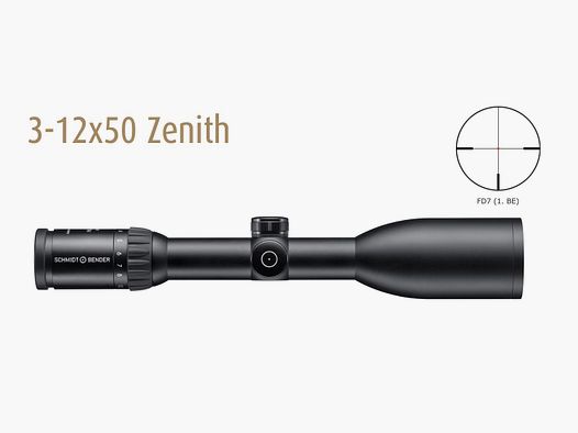 Schmidt and Bender riflescope 3-12x50 Zenith LM Flashdot illuminated reticle FD7