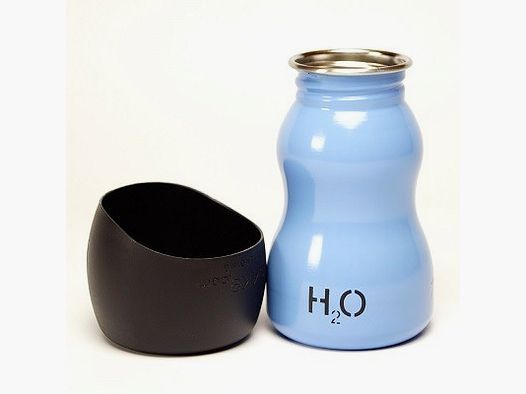 H204K9 Hunde Wasserflasche mit Napf 0,3l