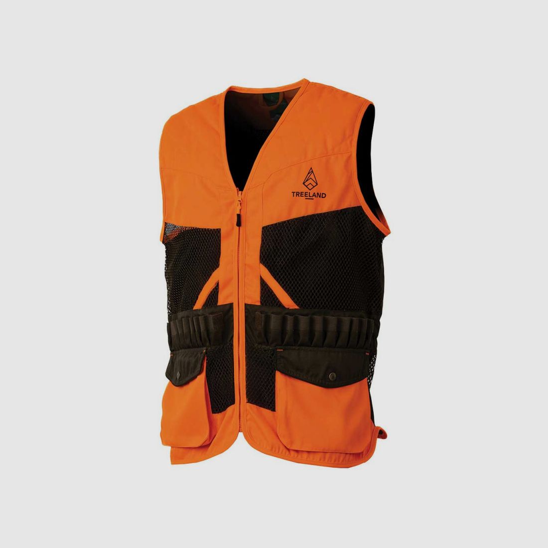 Treeland hunting vest orange 20 cartridge holders water-repellent, image 2 of 5