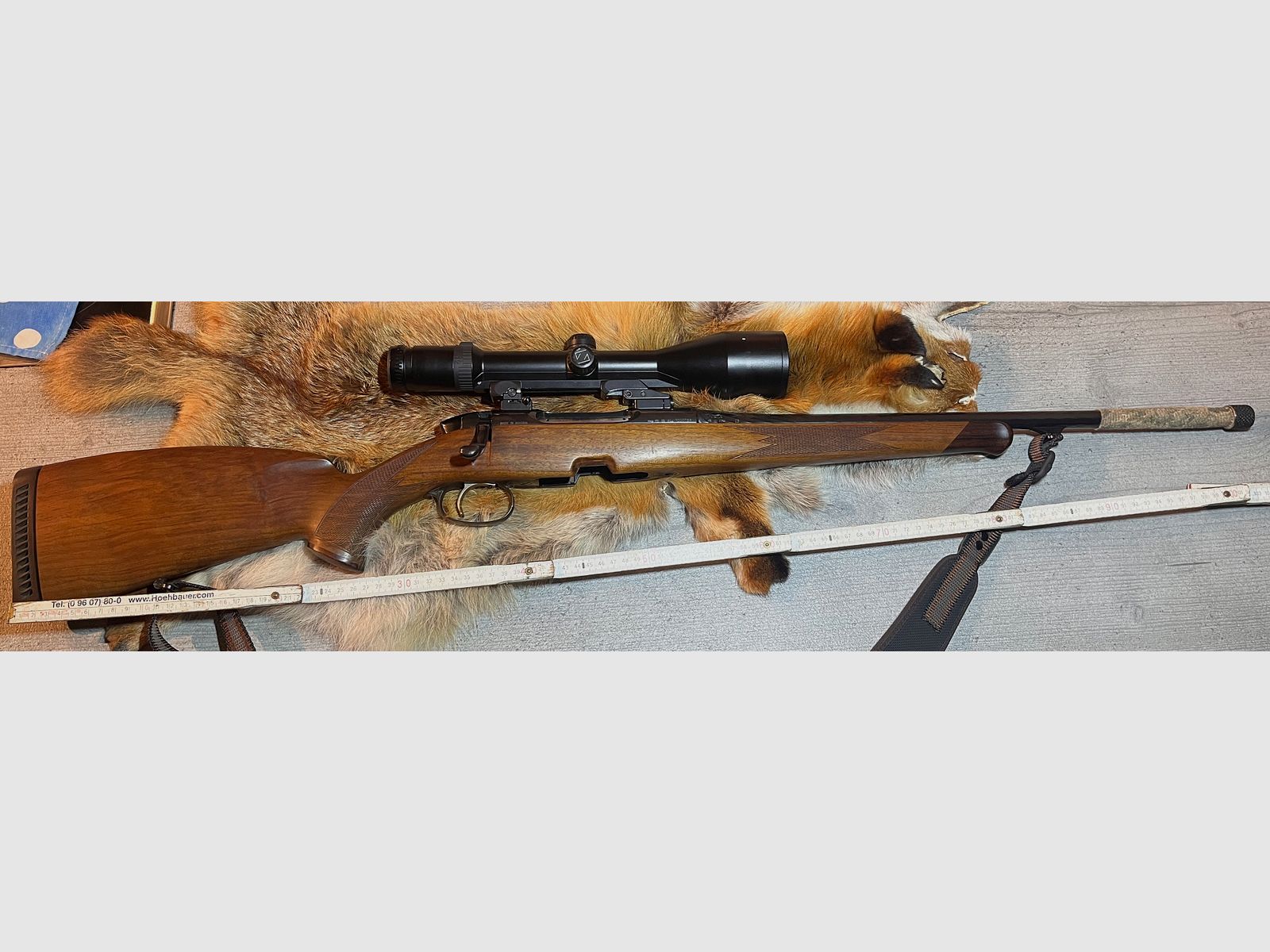 Steyr Mannlicher SBS 7x64, Zeiss Diavari VM 3-12x56 gwint na lufcie M14