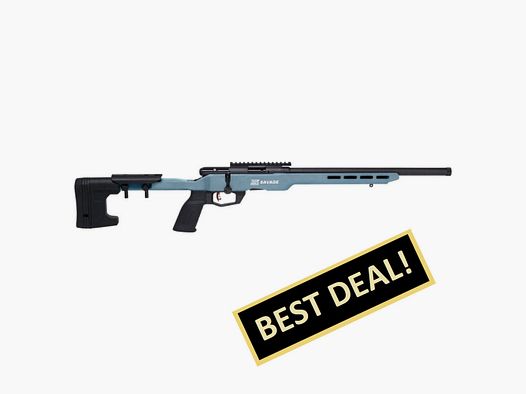 Savage B22 PRECISION TITANIUM BLUE .22 LR 18"/46CM 1/2"-28