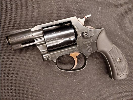 Weihrauch HW37 Cal. 9mm R.K. (PTB 887) Arminius HW 37 revolver a salve con fondina in pelle